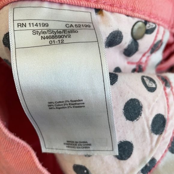 Roxy Pink Cut Off Shorts - Picture 6 of 6